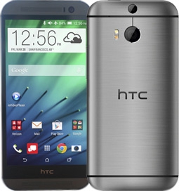 HTC One M8 вид с переди и с зади