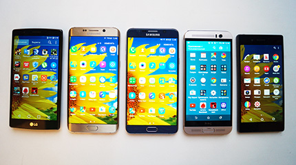 Сравнение новинок флагманов 2015: LG G4, Samsung Galaxy S6 Edge+, HTC One M9+, Samsung Galaxy Note 5, Sony Xperia Z5