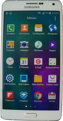 Samsung Galaxy A7 меню