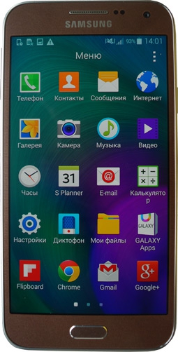 Samsung Galaxy E5 меню