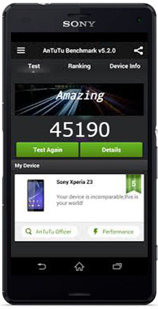 фото Sony Xperia Z3 Compact тест AnTuTu