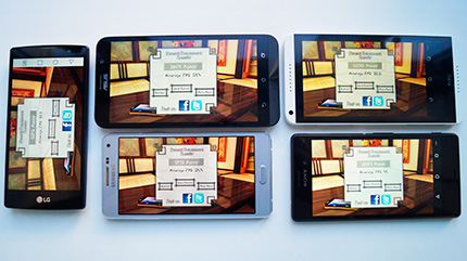 фото Sony Xperia M4 Aqua, Samsung Galaxy A5, HTC Desire 816g, LG Magna, Asus Zenfone 2 сравнение тест Antutu