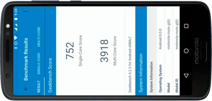 фото Motorola Moto G6 тест Geekbench