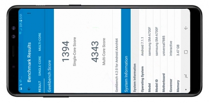 фото Samsung Galaxy A8+, A8 (2018) тест Geekbench