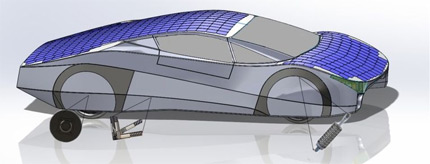 автомобиль на солнечных батареях Immortus