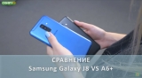 Плашка видеосравнения в котором участвует Samsung Galaxy A6 Plus 2018